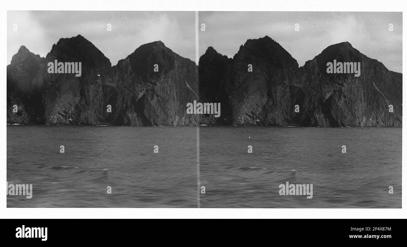 Îles Westmen / Islande : Rock Coast Banque D'Images