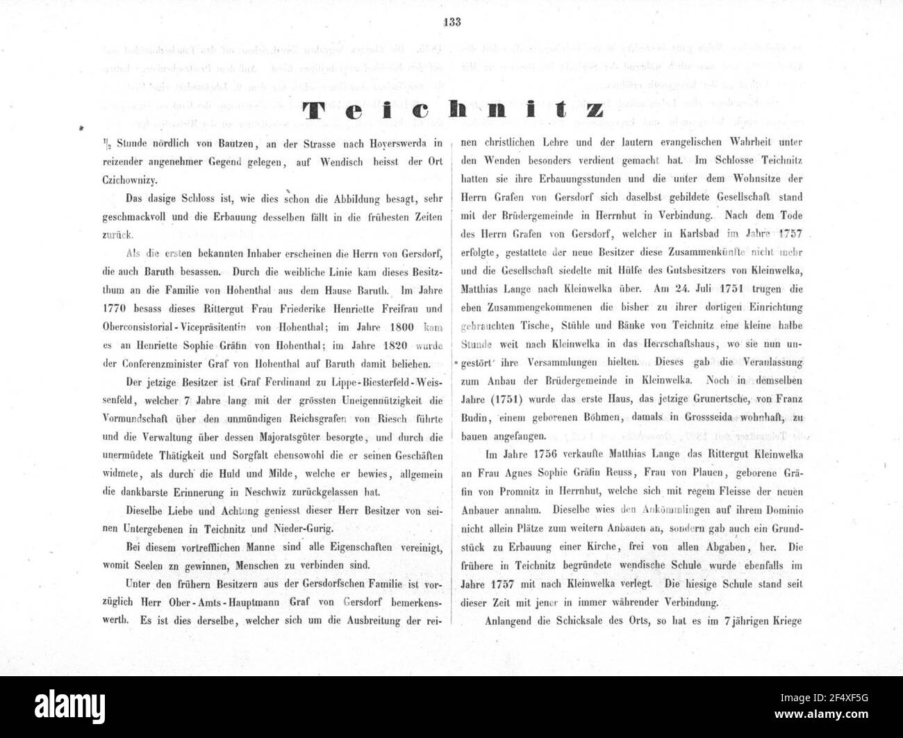 Teichnitz. Banque D'Images