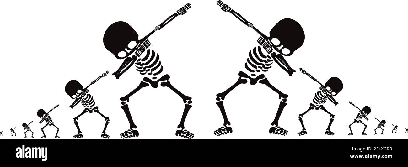 Squelette dab, UN groupe de squelettes dabbing Illustration de Vecteur