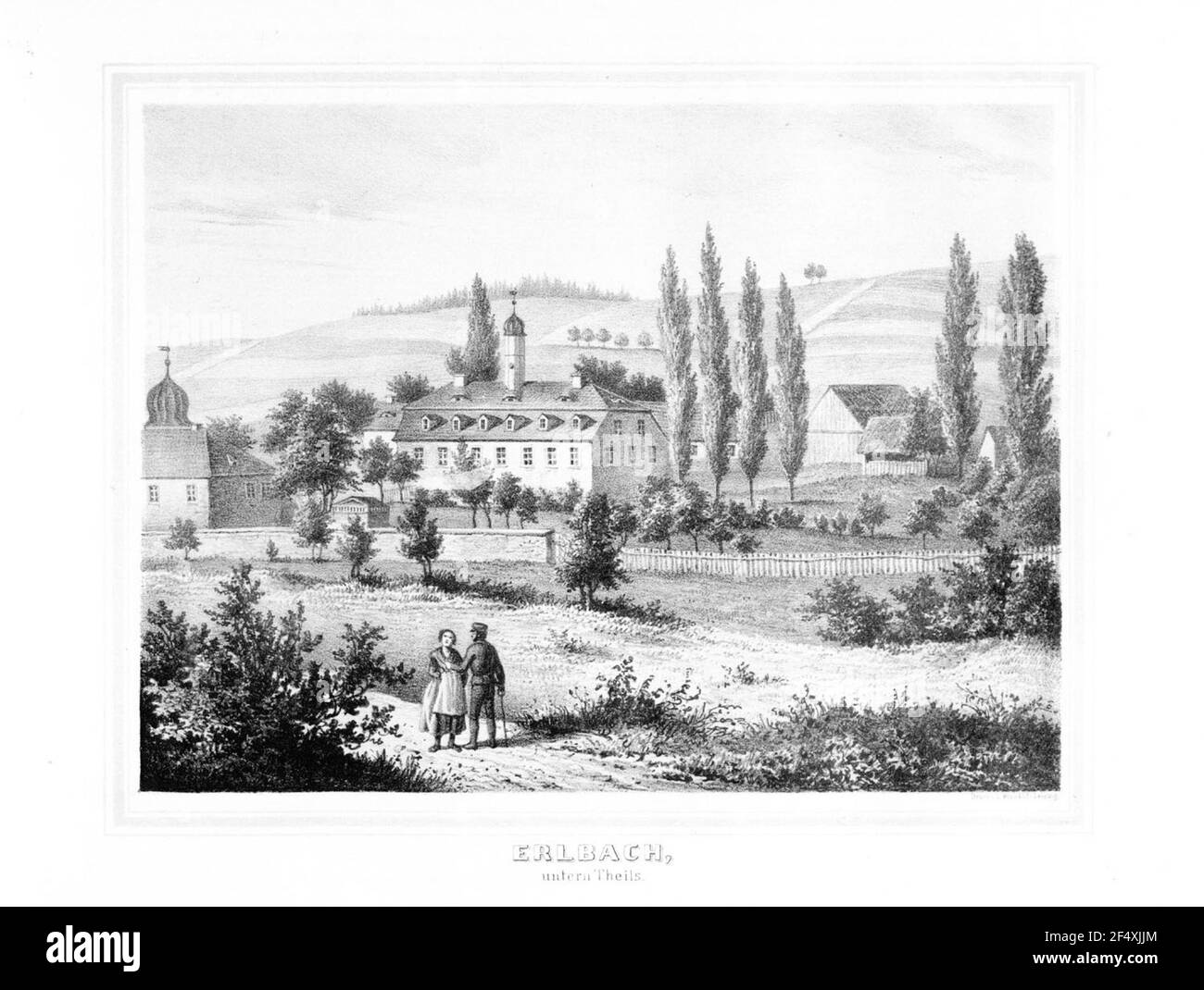 Erlbach, parties inférieures Banque D'Images