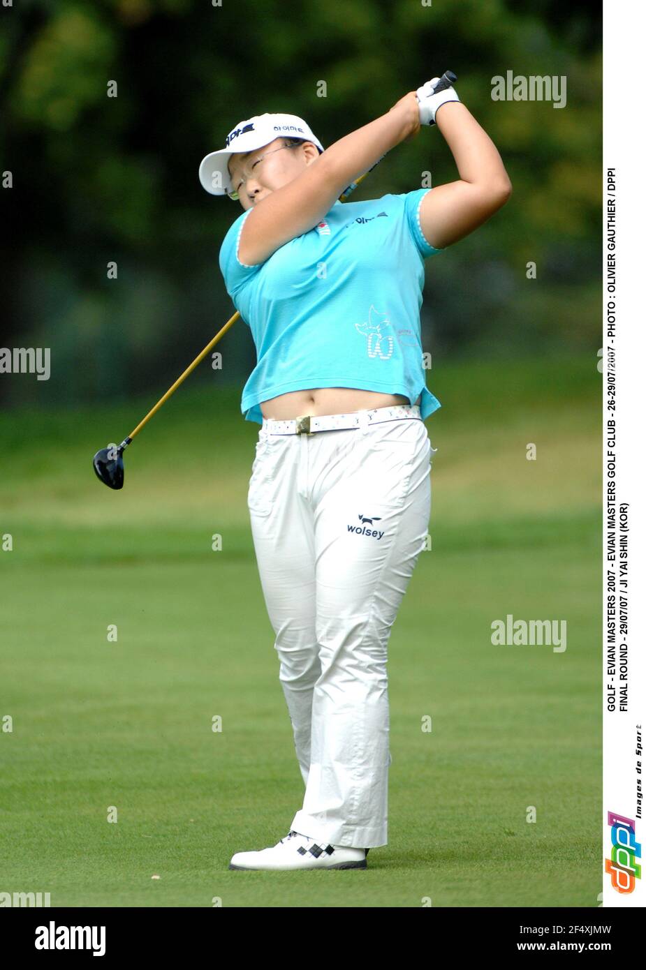 GOLF - EVIAN MASTERS 2007 - EVIAN MASTERS GOLF CLUB - 26-29/07/2007 - PHOTO : OLIVIER GAUTHIER / DPPI FINAL ROUND - 29/07/07 / JI YAI SHIN (KOR) Banque D'Images
