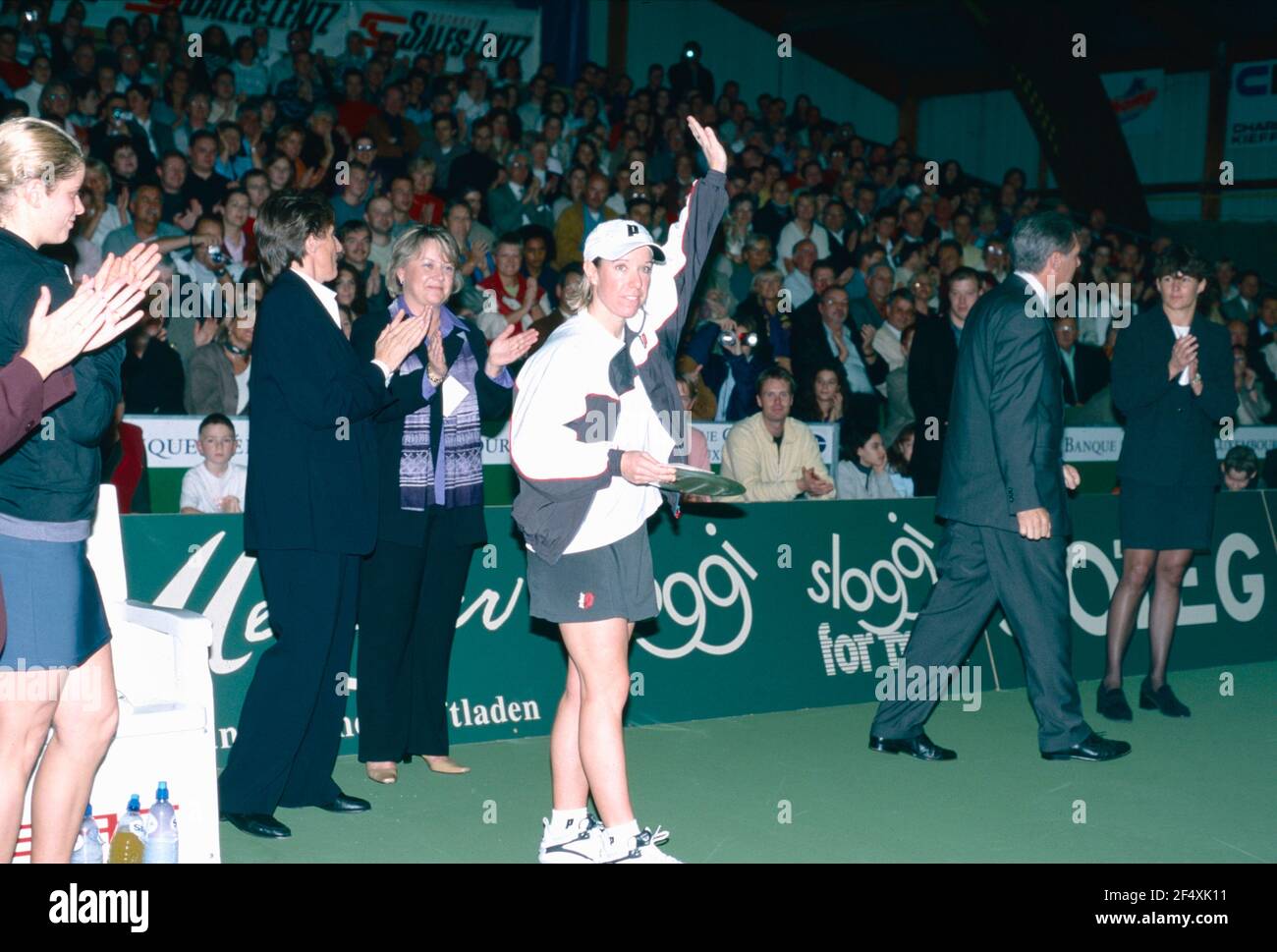 Lisa Raymond, joueur et entraîneur de tennis américain, Seat Open, Luxenbourg 2001 Banque D'Images