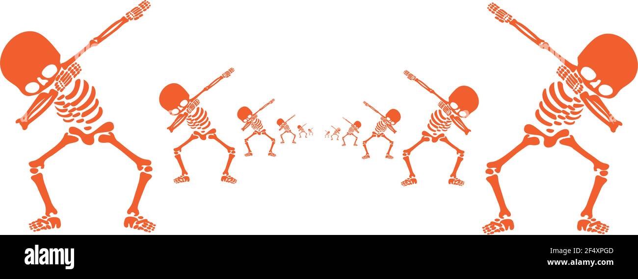 Squelette dab, UN groupe de squelettes dabbing Illustration de Vecteur