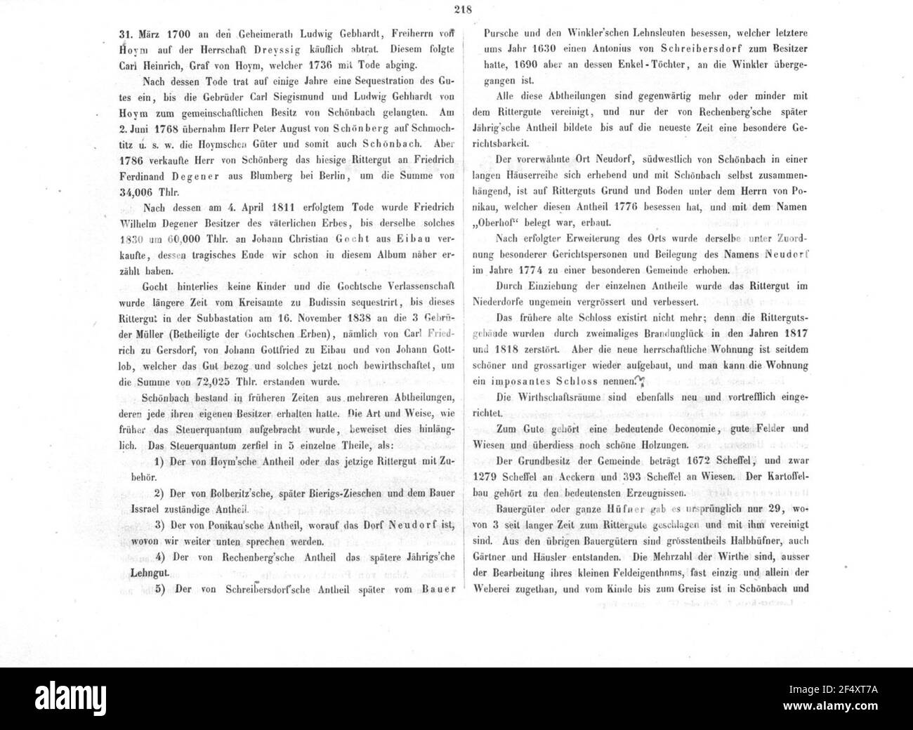 Schönbach Banque D'Images