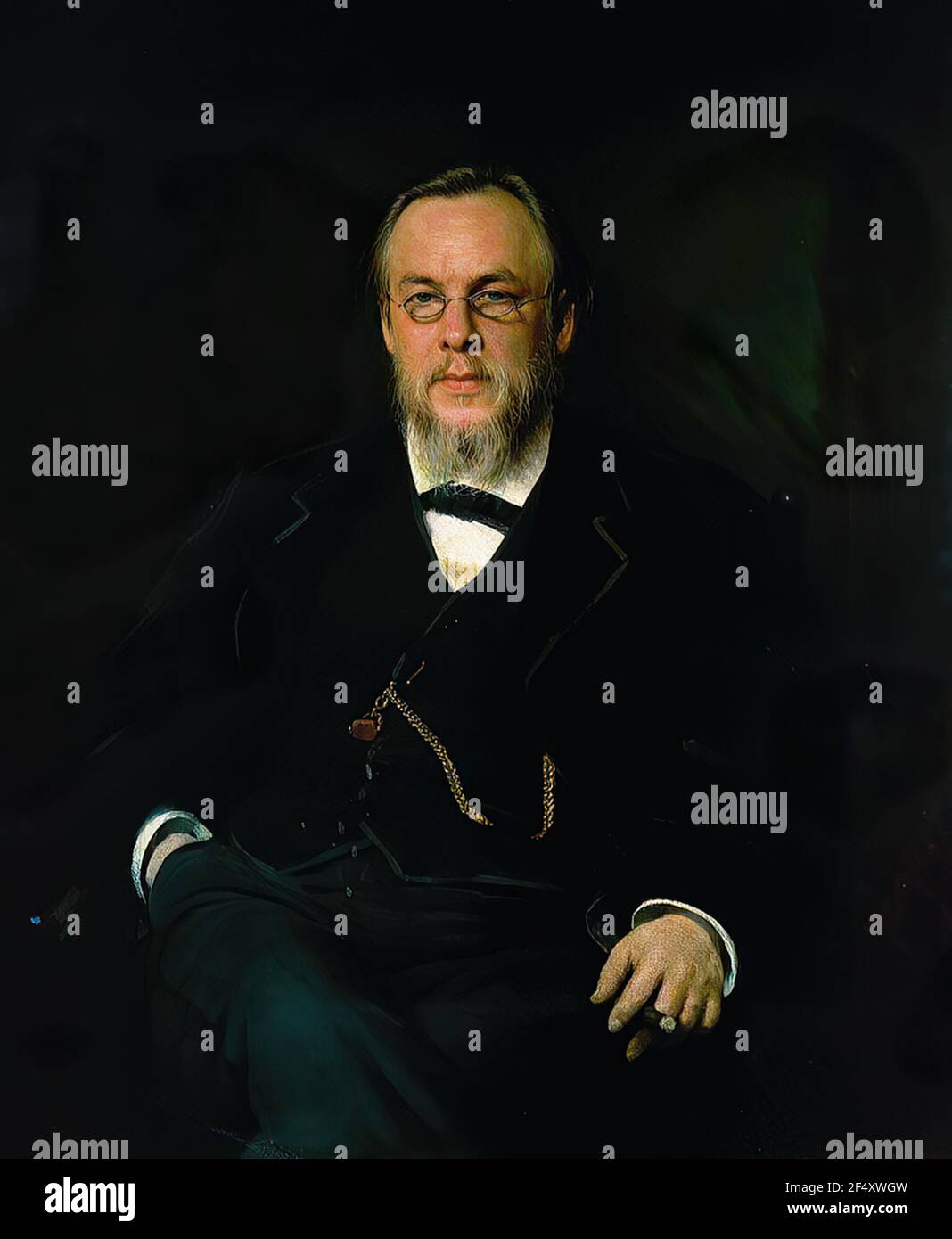 Ivan Kramskoi - Portrait Dr Sergei Petrovich Botkin 1880 Banque D'Images