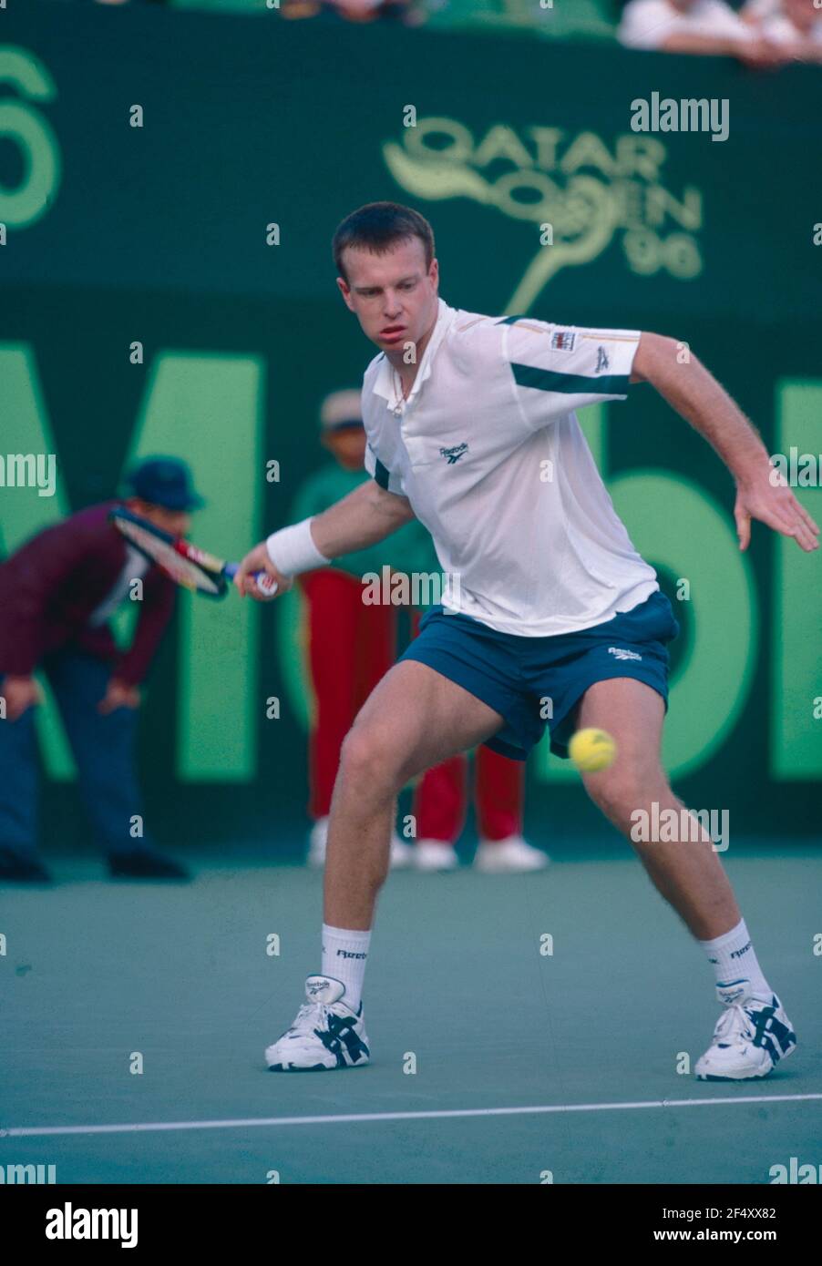 Joueur de tennis allemand David Prinosil, Qatar Open 1990 Banque D'Images