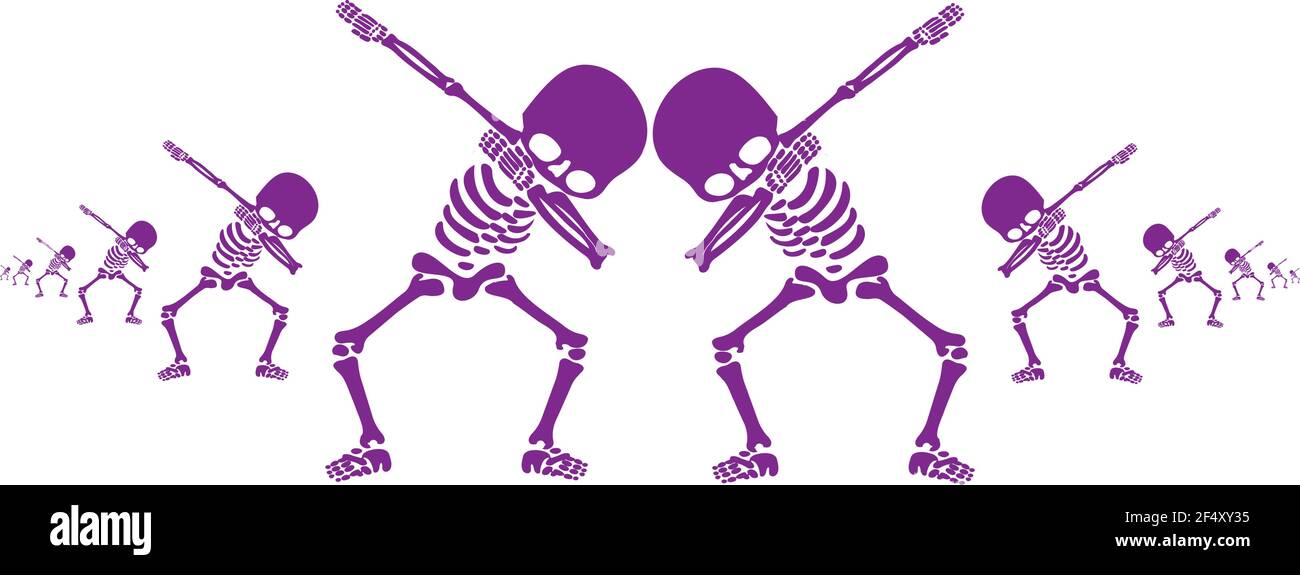 Squelette dab, UN groupe de squelettes dabbing Illustration de Vecteur
