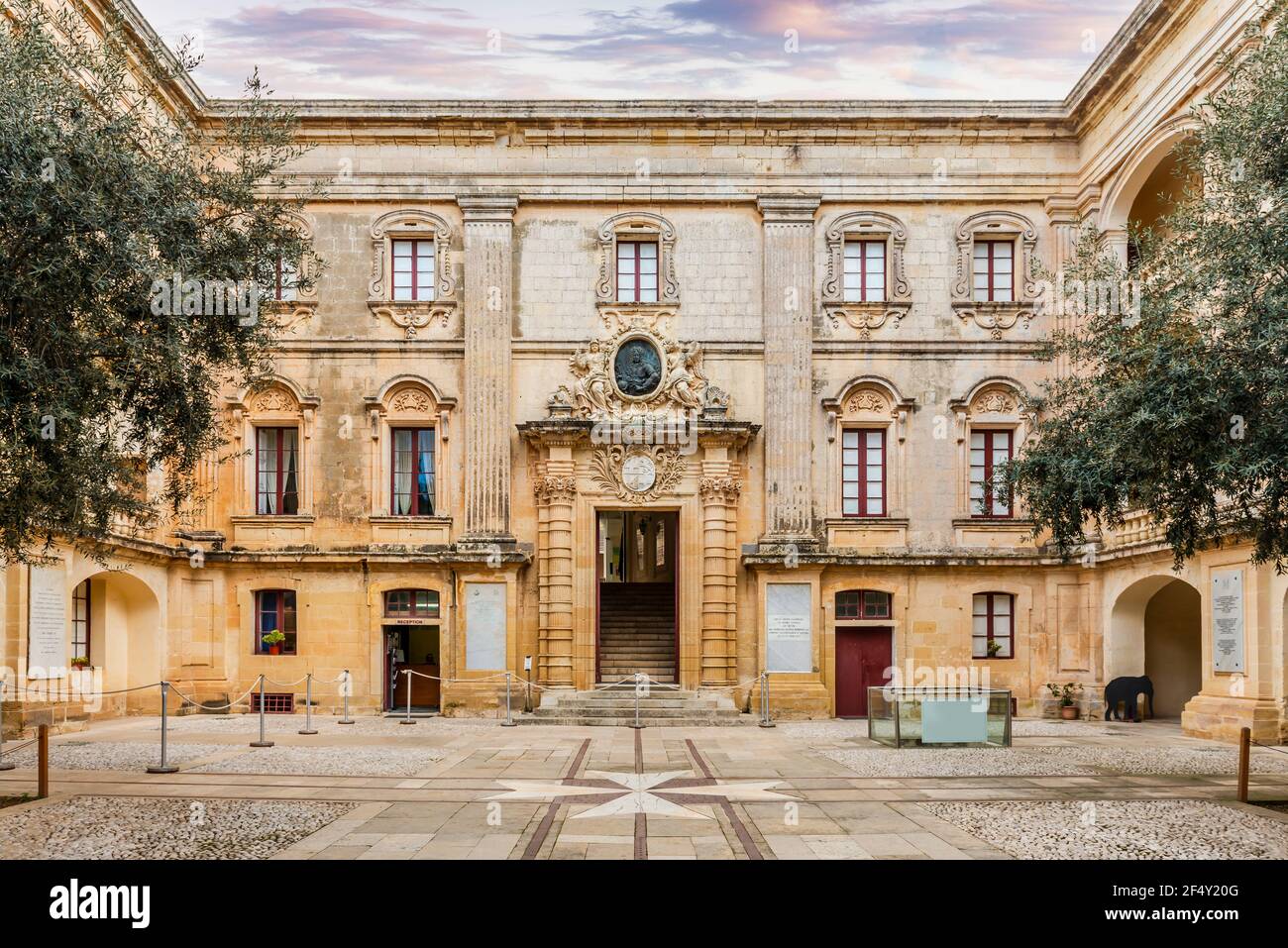 Palazzo Vilhena à Mdina, dans le centre de l'île de Malte Banque D'Images