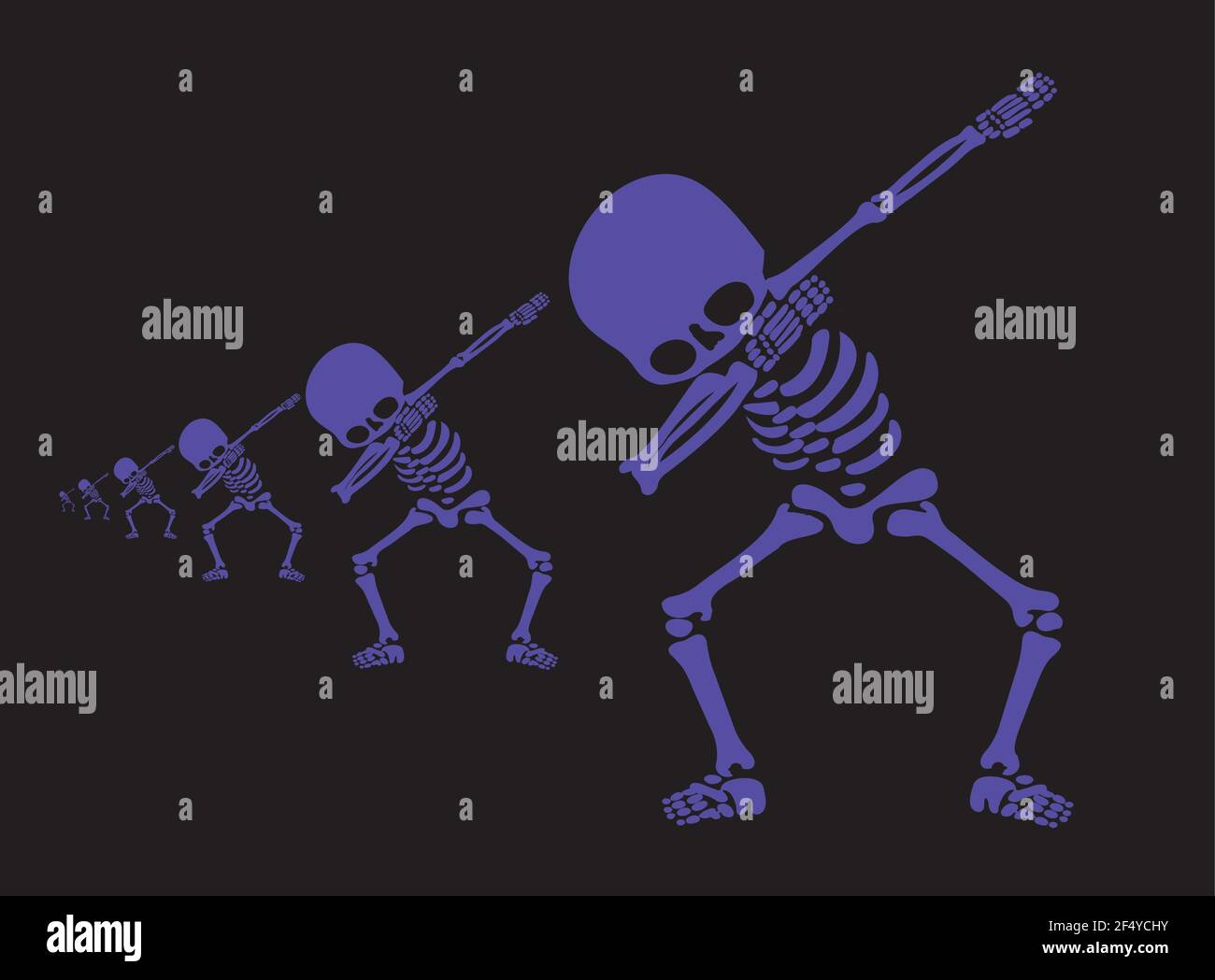 Squelette dab, UN groupe de squelettes dabbing Illustration de Vecteur