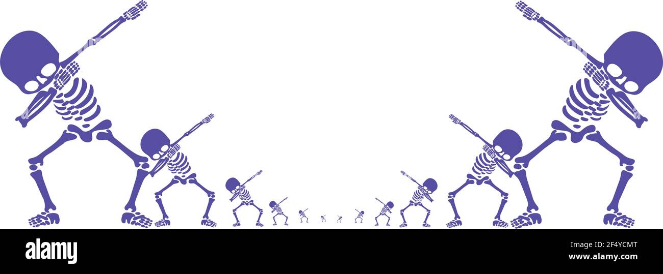 Squelette dab, UN groupe de squelettes dabbing Illustration de Vecteur