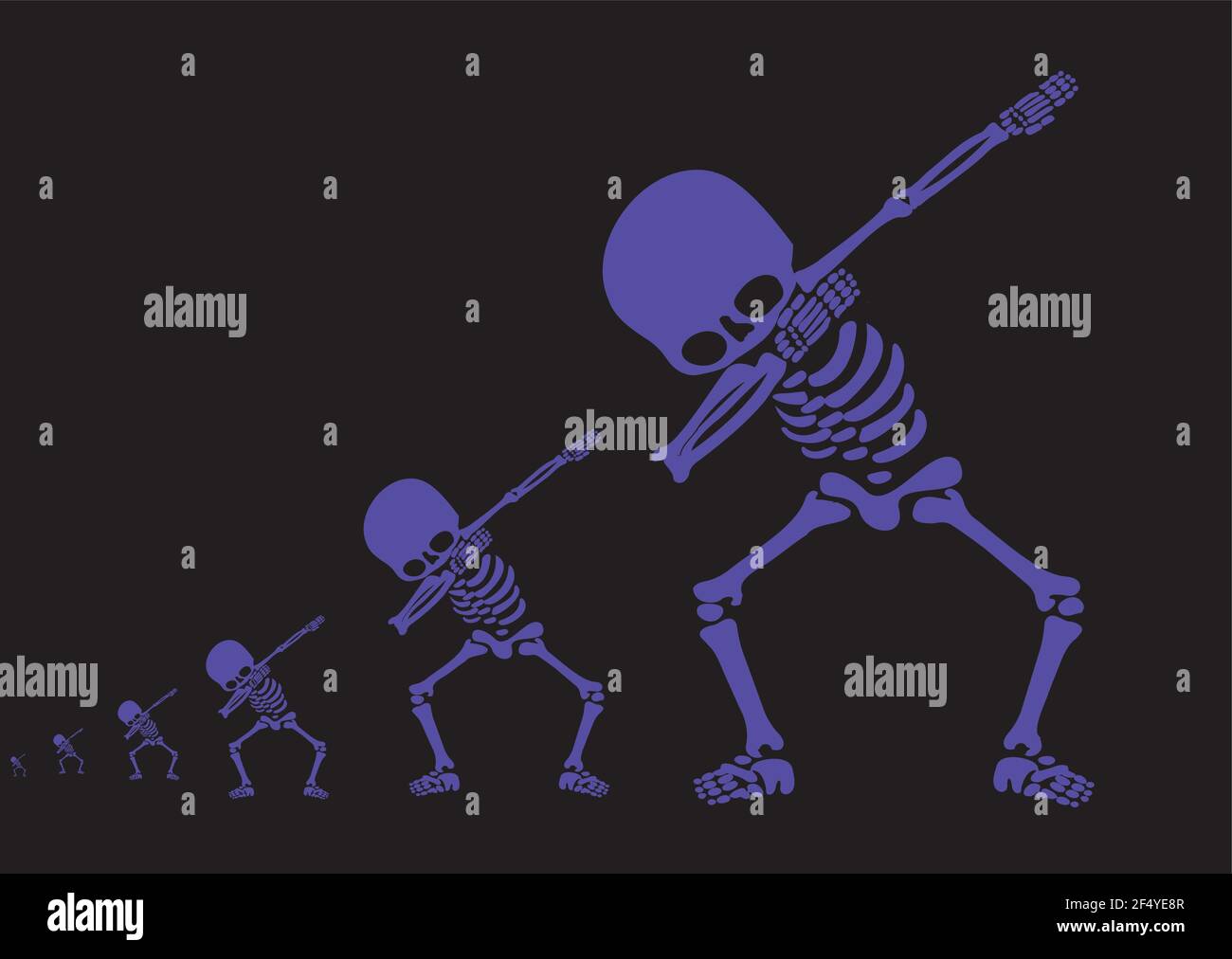 Squelette dab, UN groupe de squelettes dabbing Illustration de Vecteur