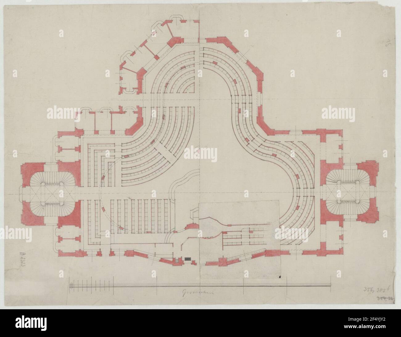 Great grove, Marienkirche, design de conversion, plan d'étage Banque D'Images