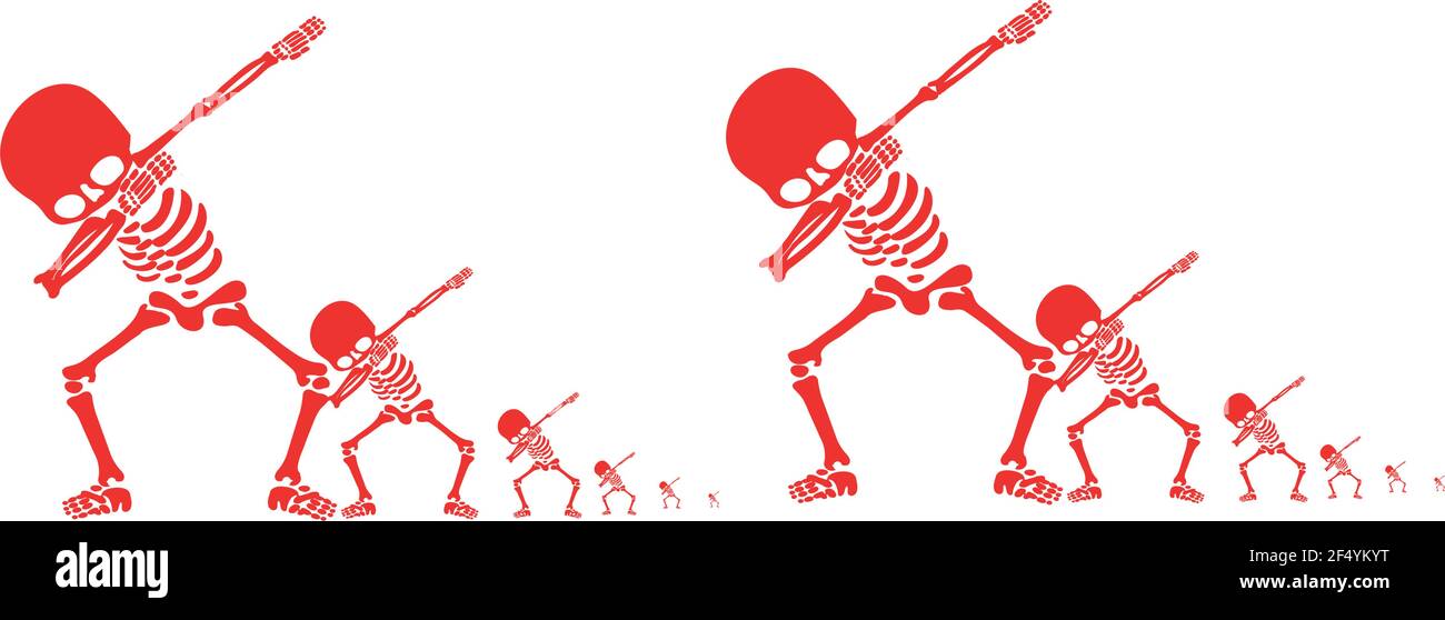 Squelette dab, UN groupe de squelettes dabbing Illustration de Vecteur