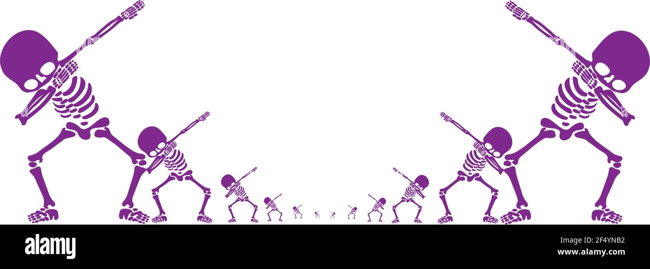 Squelette dab, UN groupe de squelettes dabbing Illustration de Vecteur