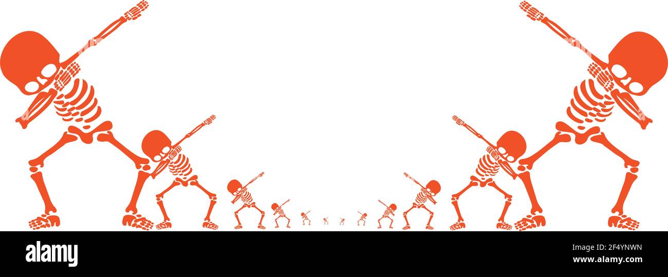 Squelette dab, UN groupe de squelettes dabbing Illustration de Vecteur