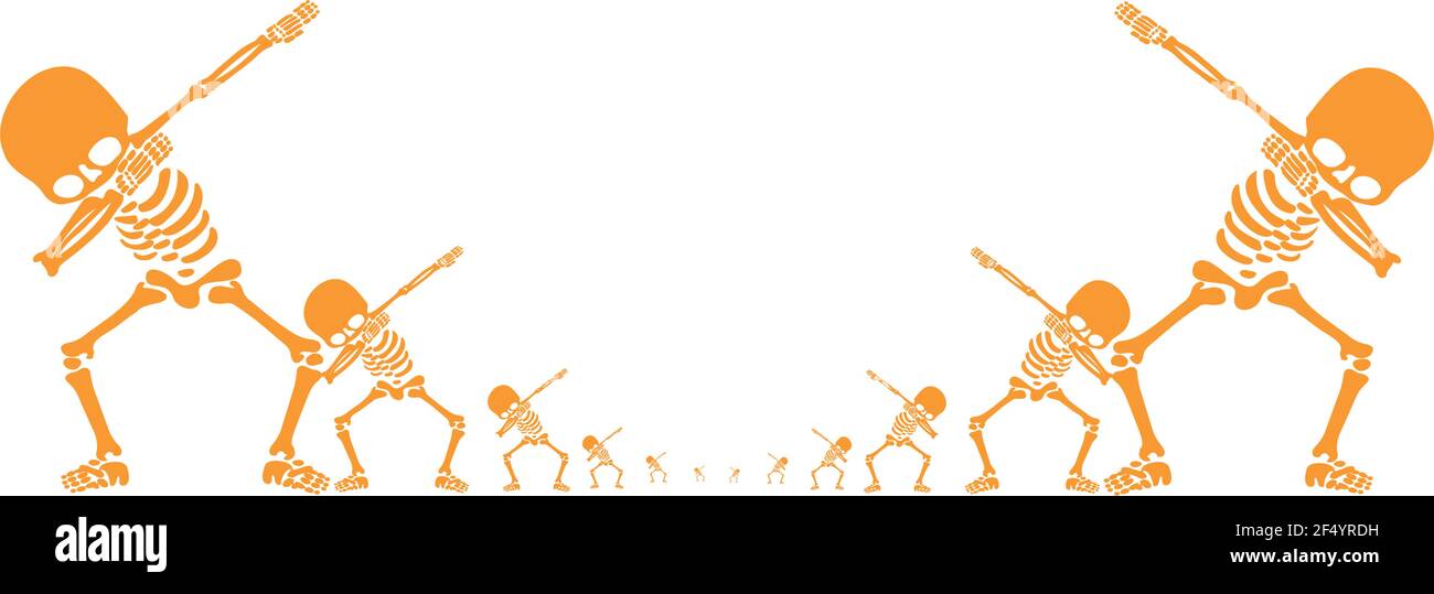 Squelette dab, UN groupe de squelettes dabbing Illustration de Vecteur