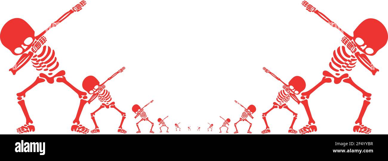 Squelette dab, UN groupe de squelettes dabbing Illustration de Vecteur