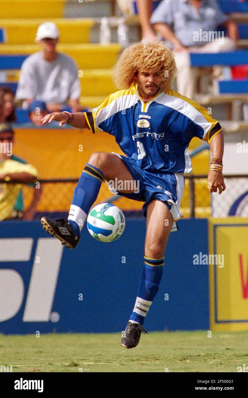 Carlos Valderrama capitaine de la fusion de Miami en saison MLS 1999 Banque D'Images