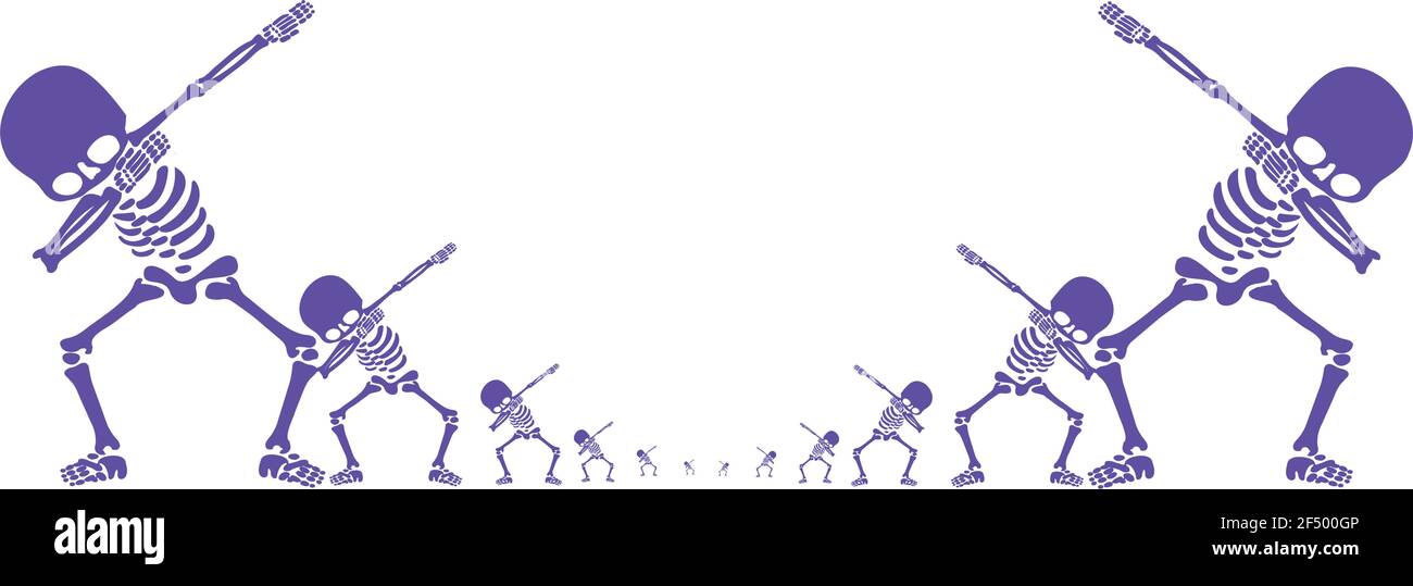 Squelette dab, UN groupe de squelettes dabbing Illustration de Vecteur