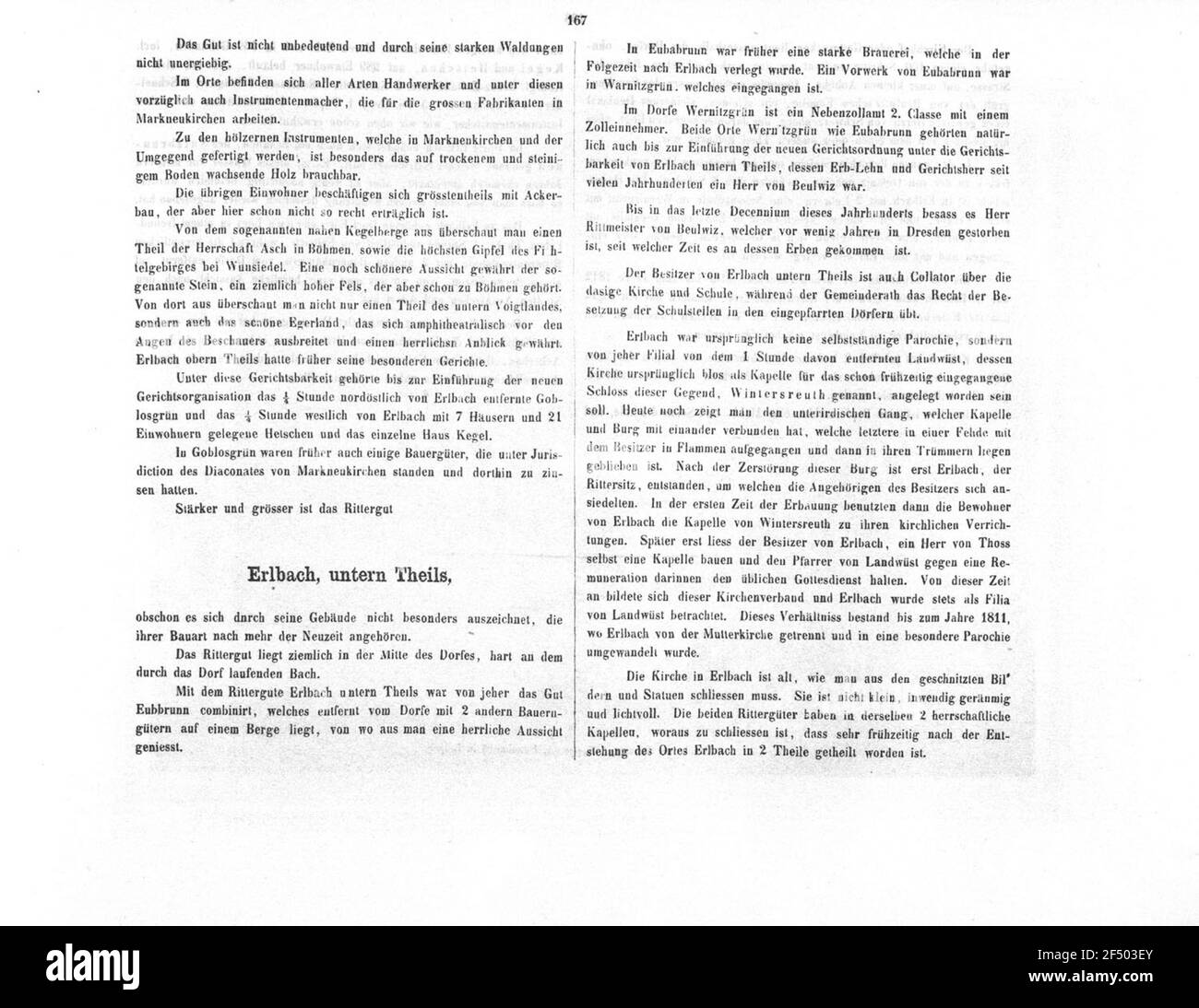 Erlbach, parties inférieures Banque D'Images