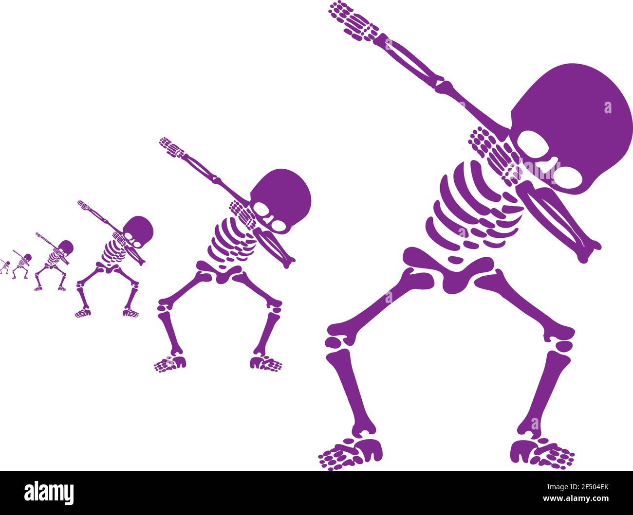 Squelette dab, UN groupe de squelettes dabbing Illustration de Vecteur