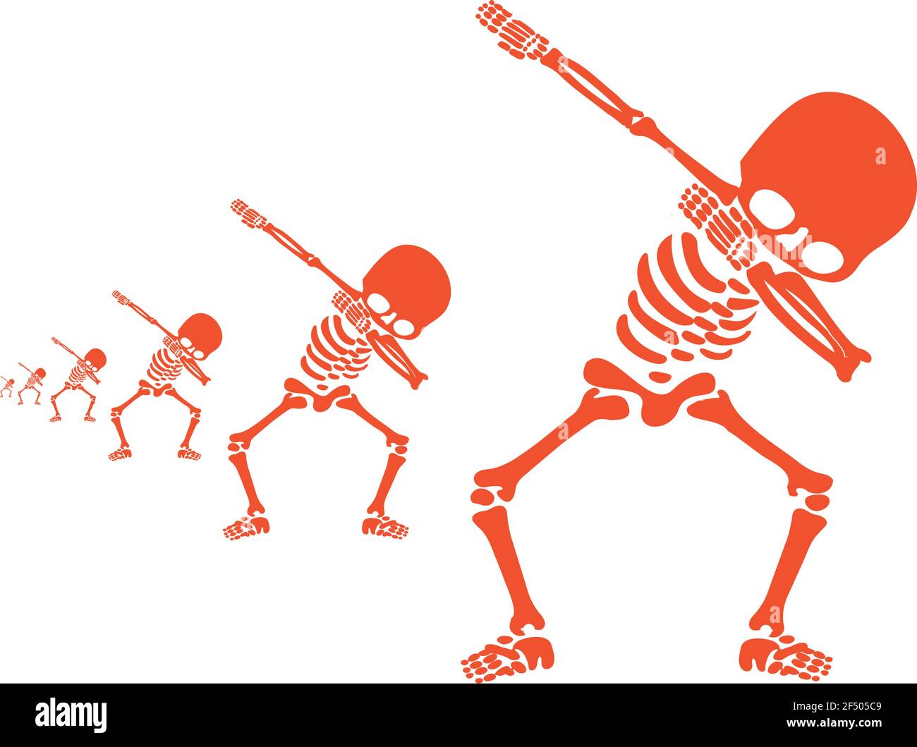 Squelette dab, UN groupe de squelettes dabbing Illustration de Vecteur