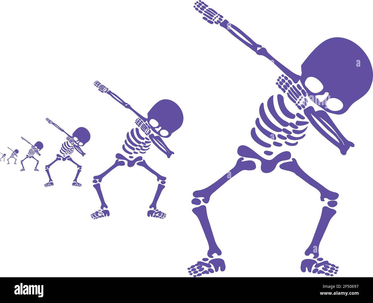 Squelette dab, UN groupe de squelettes dabbing Illustration de Vecteur