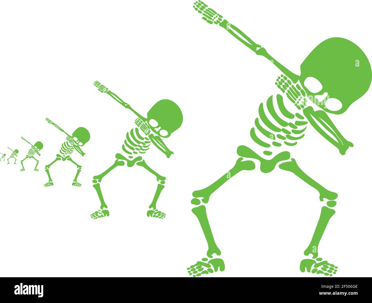 Squelette dab, UN groupe de squelettes dabbing Illustration de Vecteur