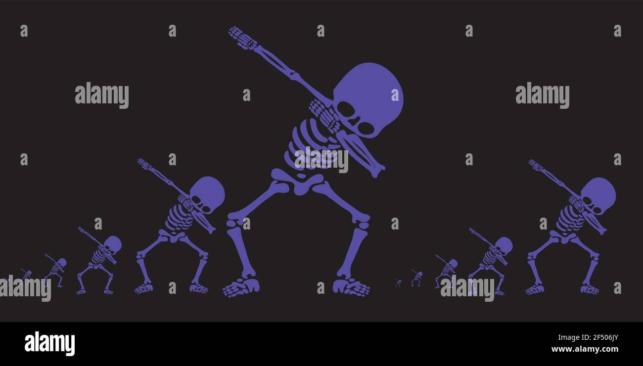 Squelette dab, UN groupe de squelettes dabbing Illustration de Vecteur