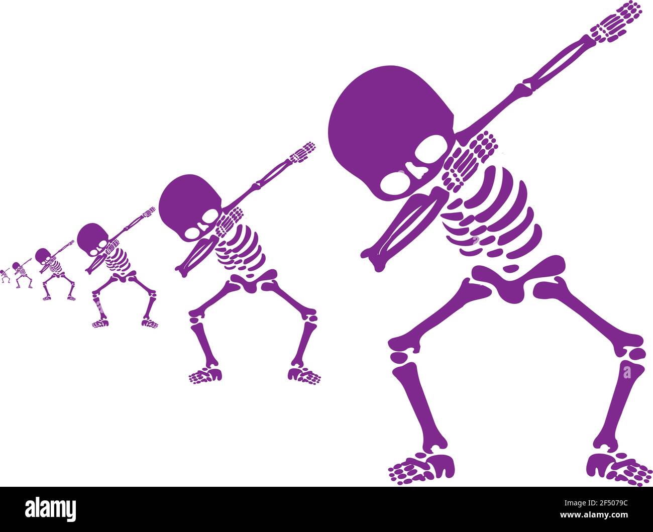Squelette dab, UN groupe de squelettes dabbing Illustration de Vecteur