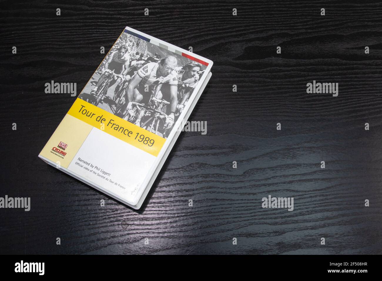 Vidéo VHS du spectaculaire Tour de France 1989 où L'américain Greg LeMond a battu le Français Laurent Fignon de huit secondes sur la dernière étape Banque D'Images