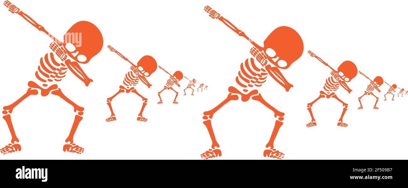 Squelette dab, UN groupe de squelettes dabbing Illustration de Vecteur