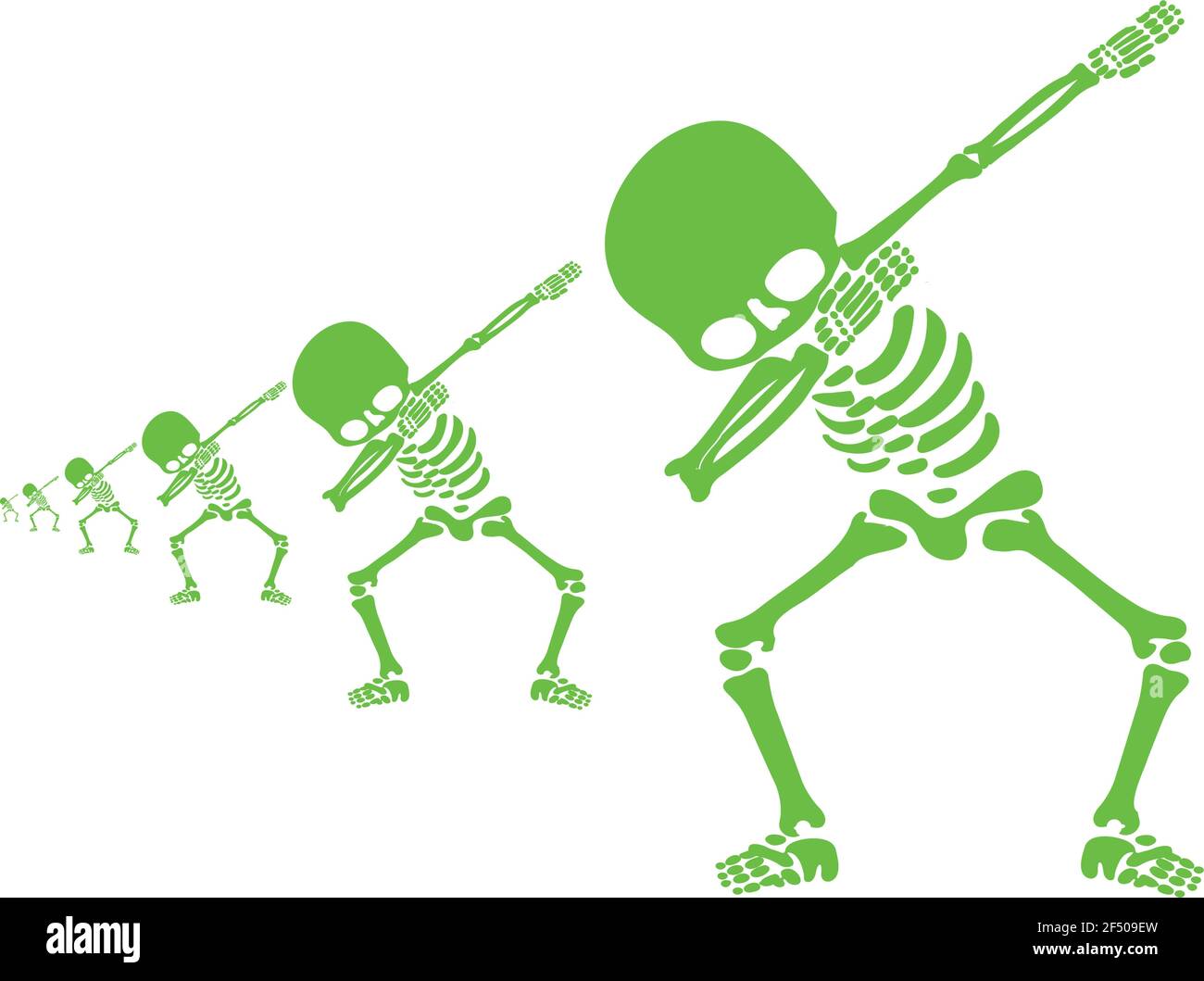 Squelette dab, UN groupe de squelettes dabbing Illustration de Vecteur
