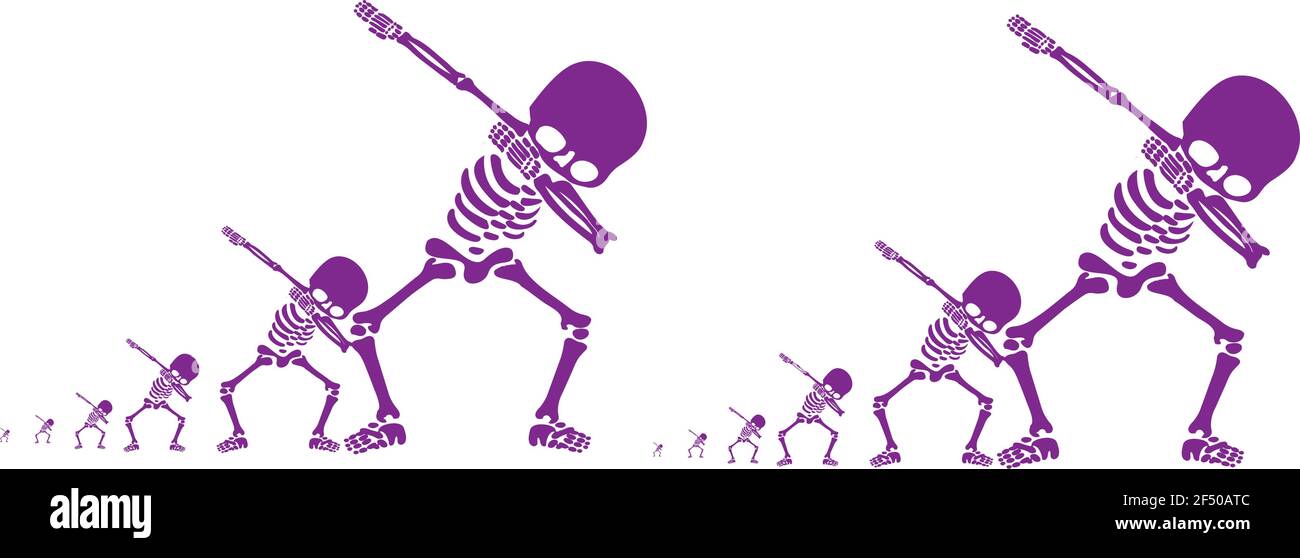 Squelette dab, UN groupe de squelettes dabbing Illustration de Vecteur