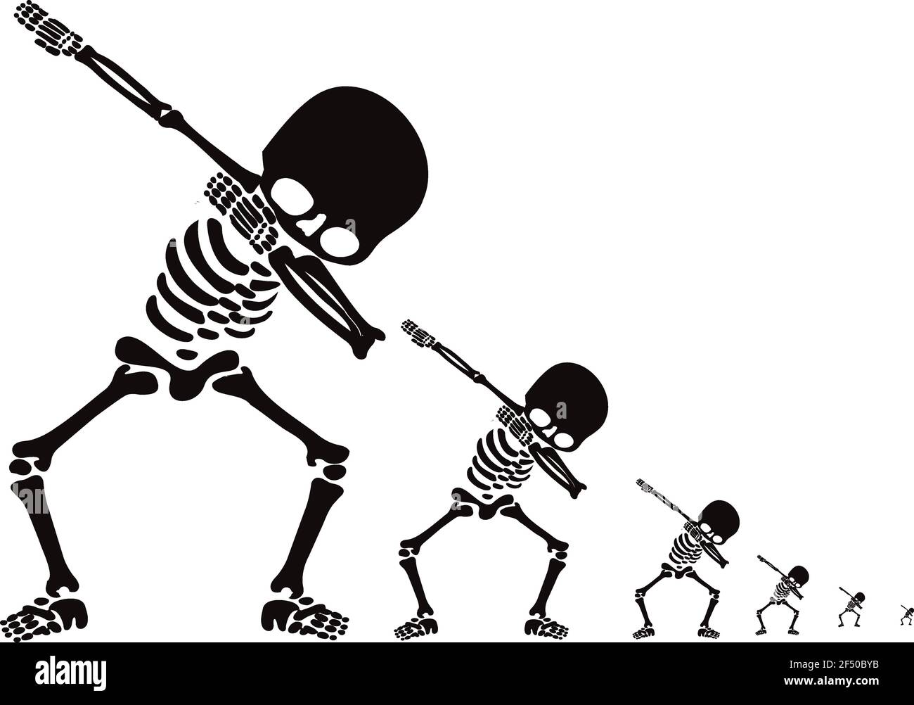 Squelette dab, UN groupe de squelettes dabbing Illustration de Vecteur