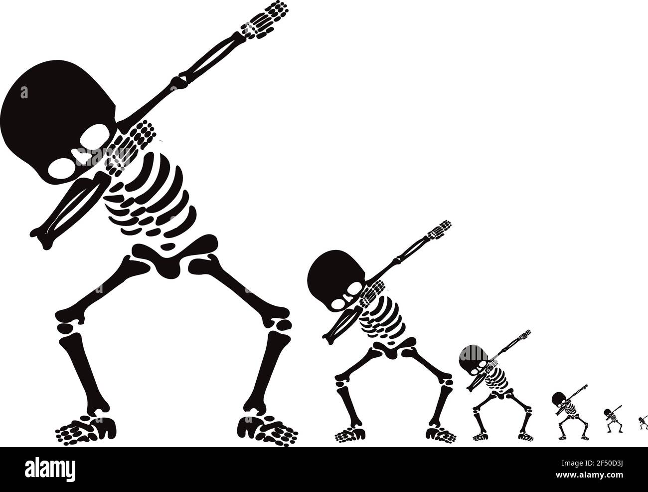Squelette dab, UN groupe de squelettes dabbing Illustration de Vecteur