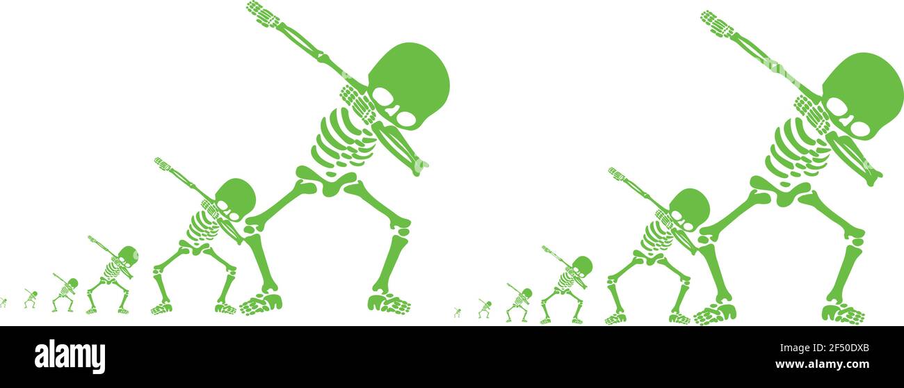 Squelette dab, UN groupe de squelettes dabbing Illustration de Vecteur