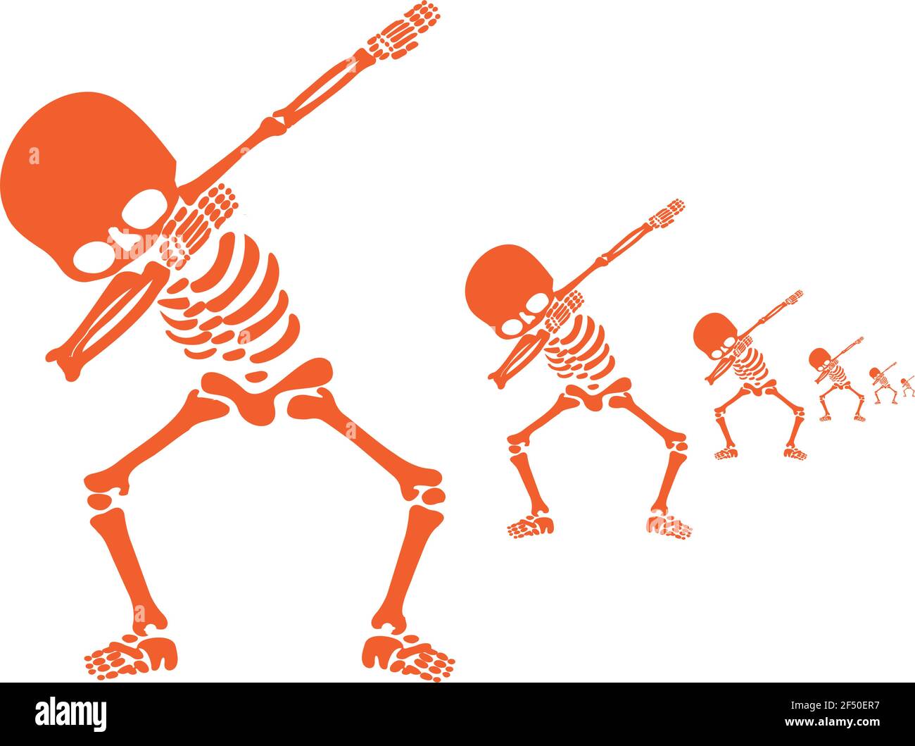 Squelette dab, UN groupe de squelettes dabbing Illustration de Vecteur