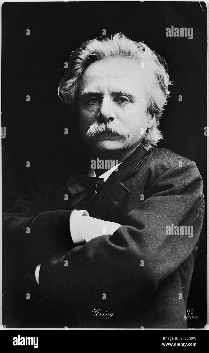 Portrait Edvard Grieg Banque D'Images