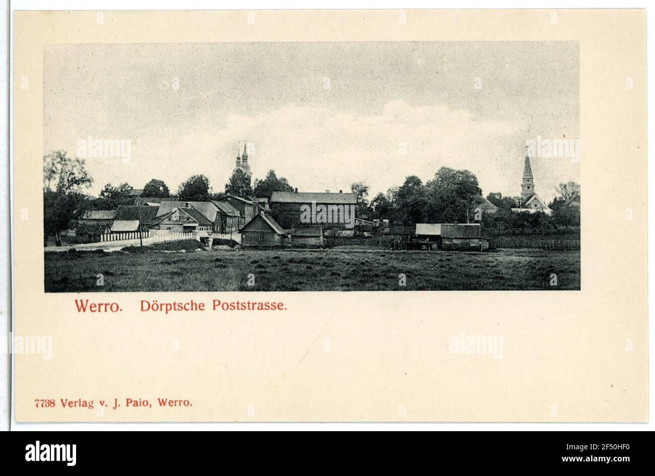 Dörptsche Poststraße Werro. Dörptsche Poststraße Banque D'Images