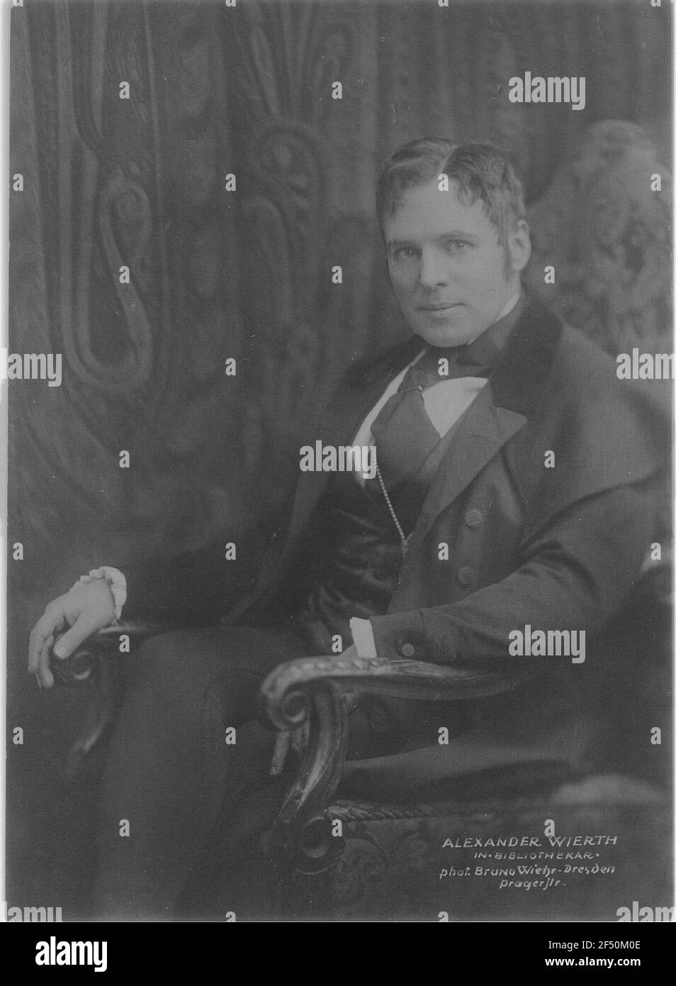 Alexander Wierth dans 'le bibliothécaire' de G. c. Moser Banque D'Images