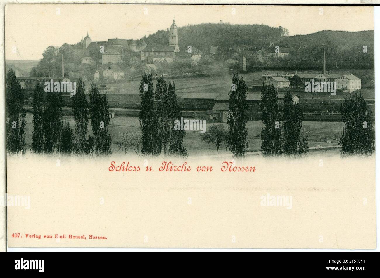 Château et église de Nossen. Château et église Banque D'Images