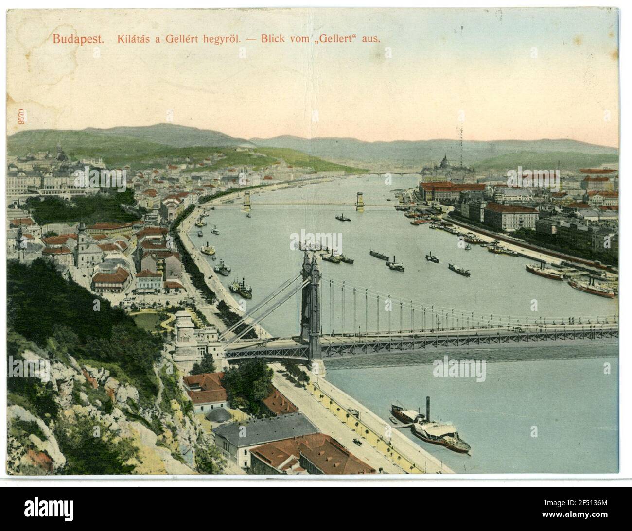 Vue depuis le Gellert Budapest. Vue depuis le Gellert Banque D'Images