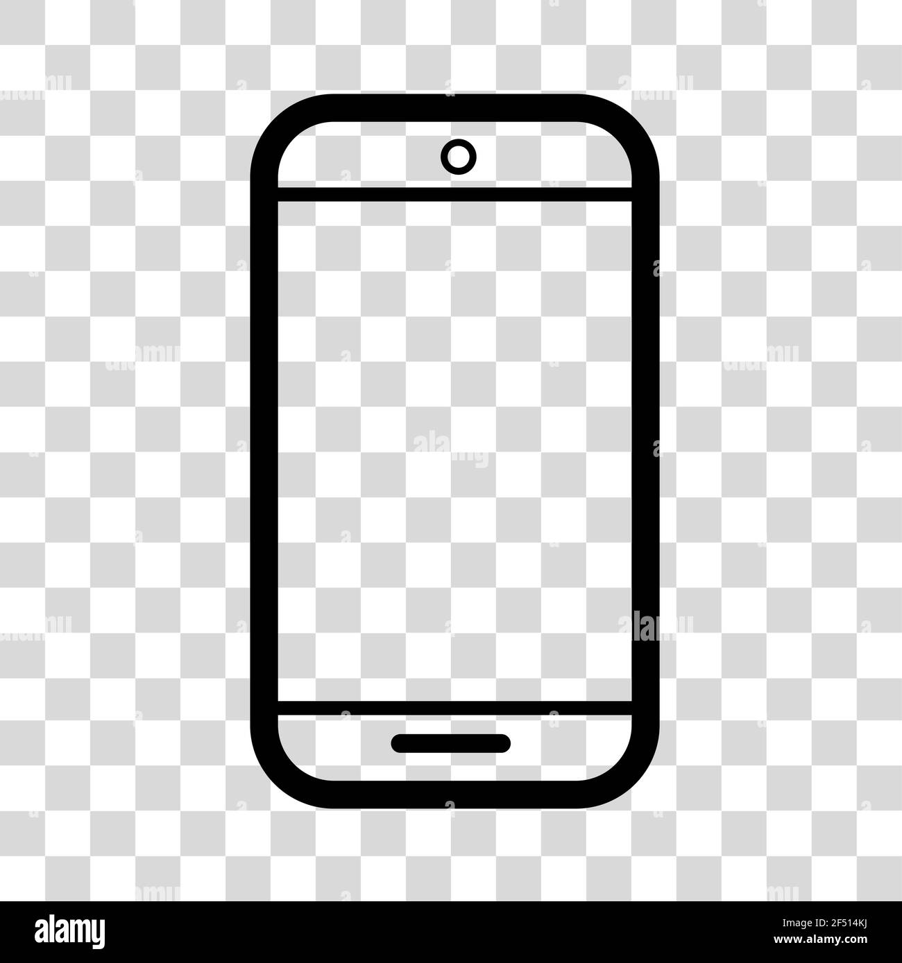 Icône Contour vectoriel et Silhouette, smartphone, à effet transparent arrière-plan Illustration de Vecteur