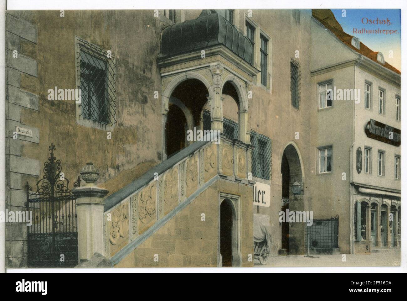 Escalier de l'hôtel de ville Oschatz. Escalier de l'hôtel de ville Banque D'Images