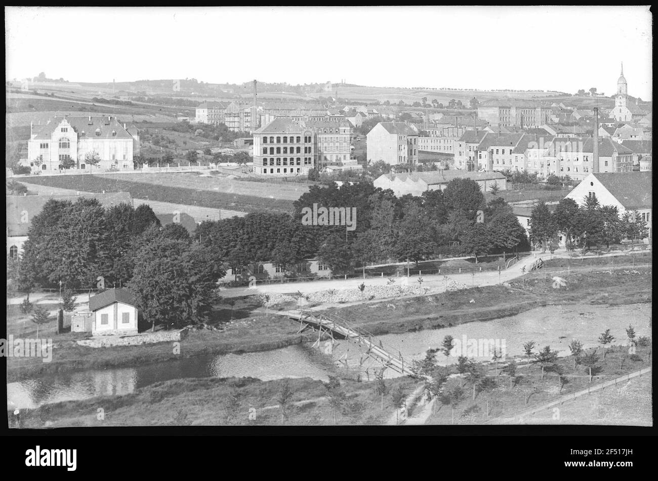 Roßwein. Vue sur Roßwein Banque D'Images