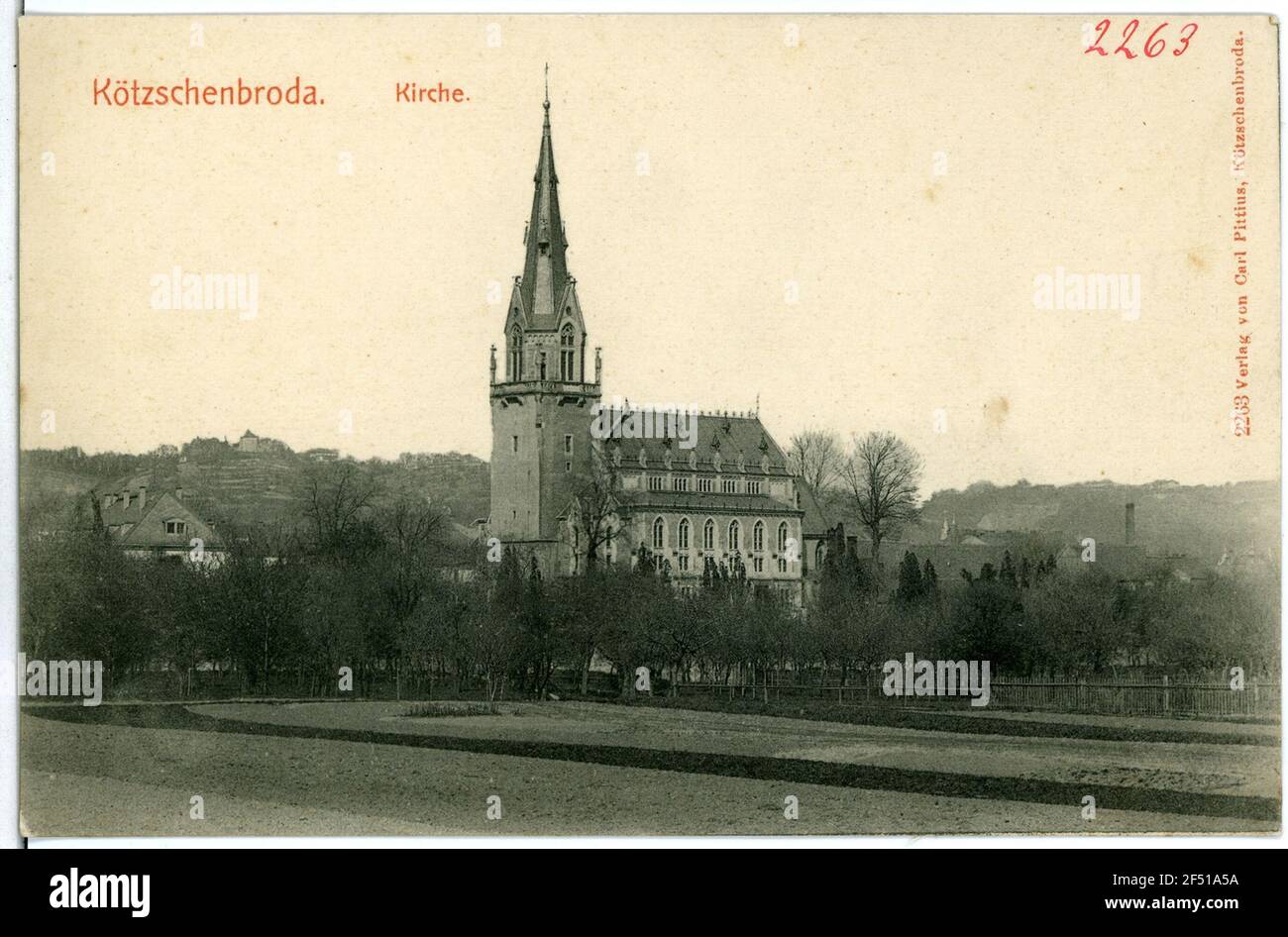 eglise Kötzschenbroda. eglise Banque D'Images