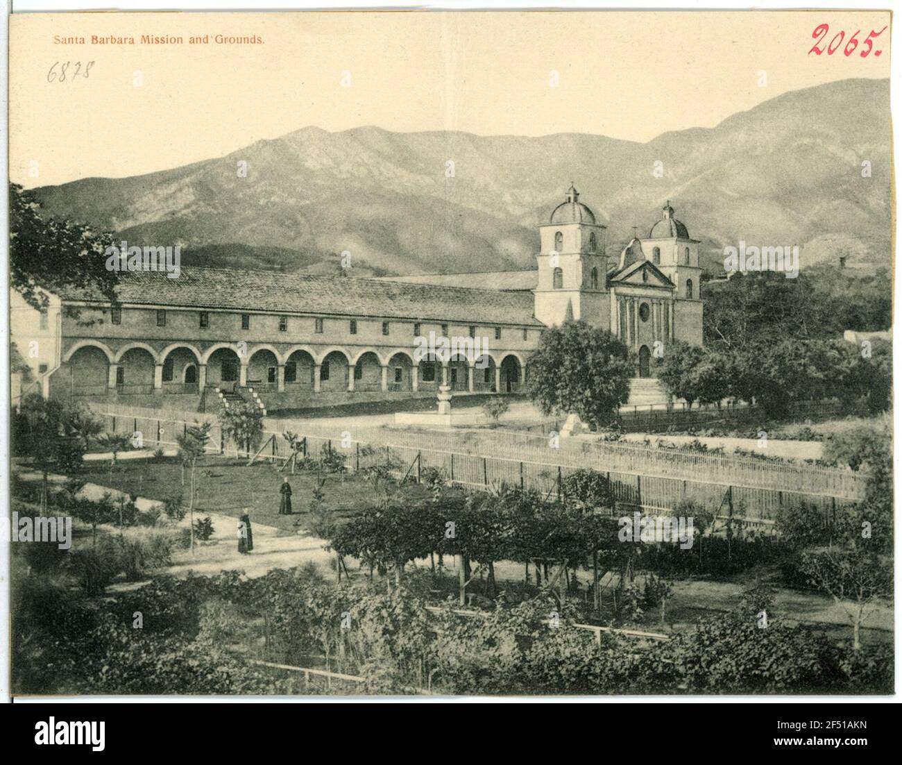 Santa Barbara Mission et terrain Santa Barbara. Mission et terrain de Santa Barbara Banque D'Images