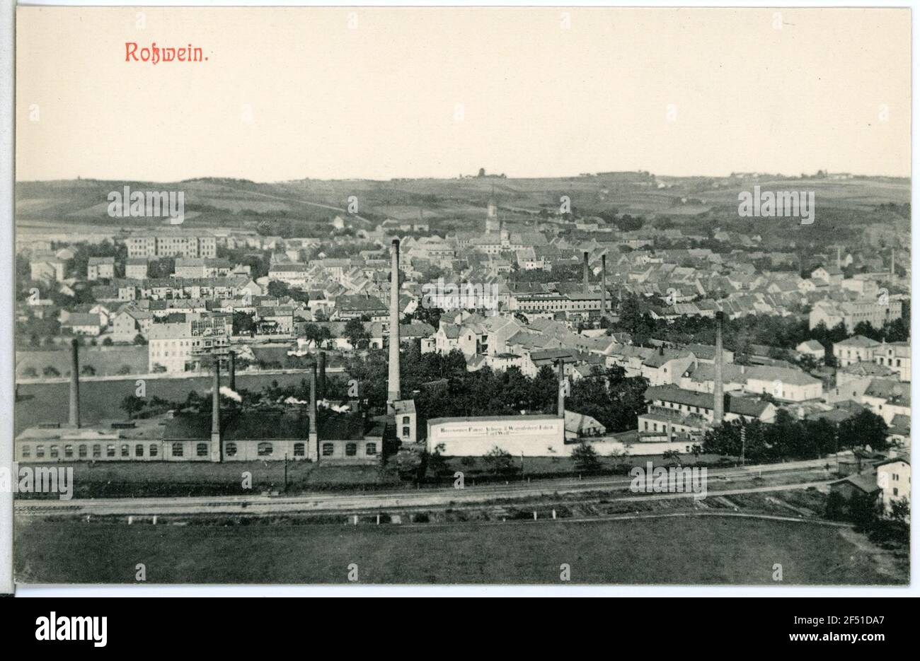 Vue sur Roßwein Roßwein. Vue sur Roßwein Banque D'Images