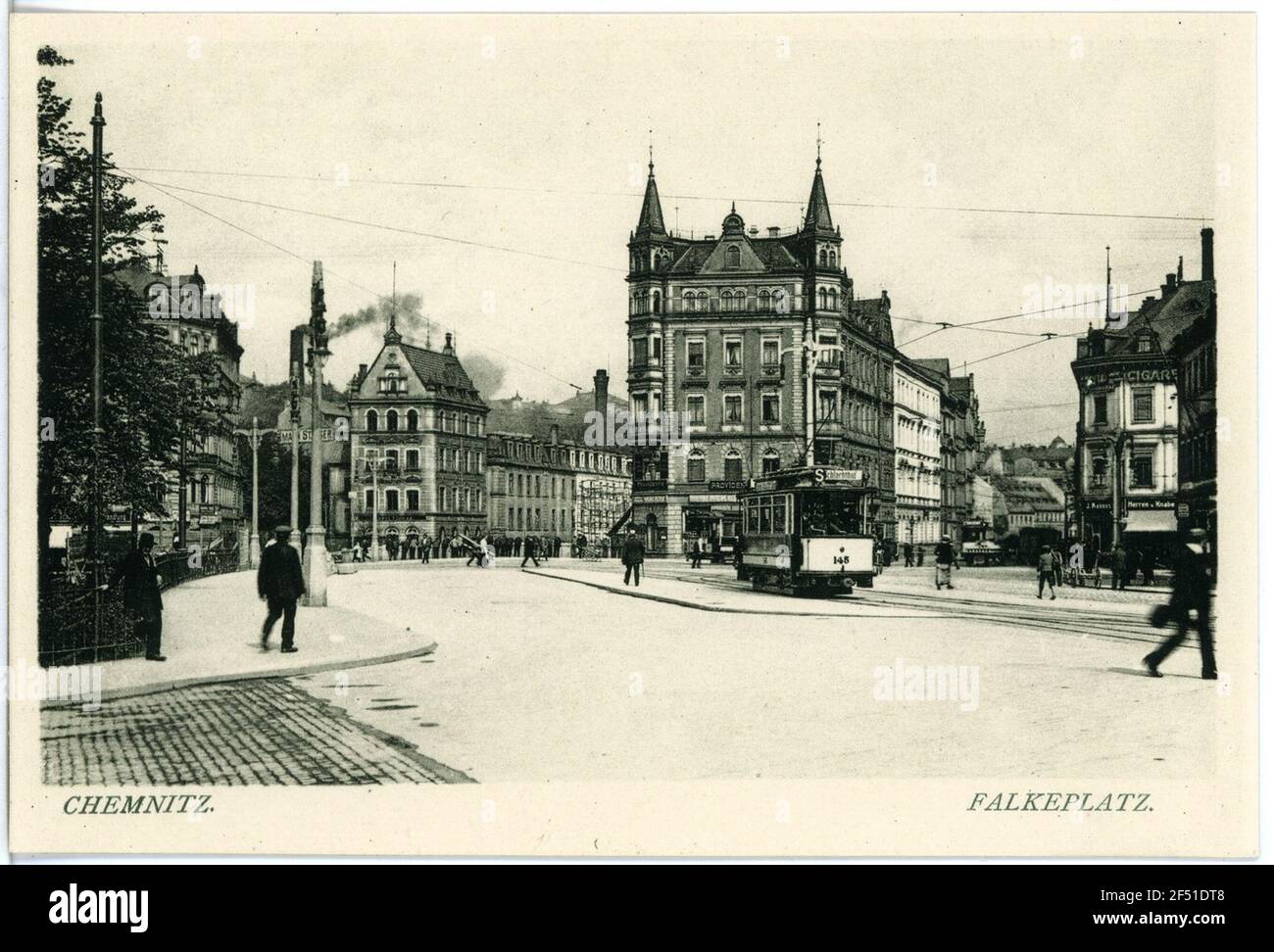 Falkist avec tram Chemnitz. Falkist avec tram Banque D'Images